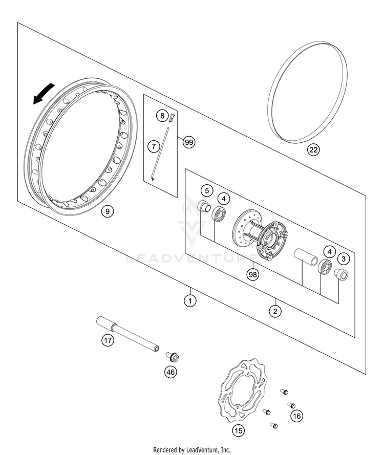 Front Wheel Schematic