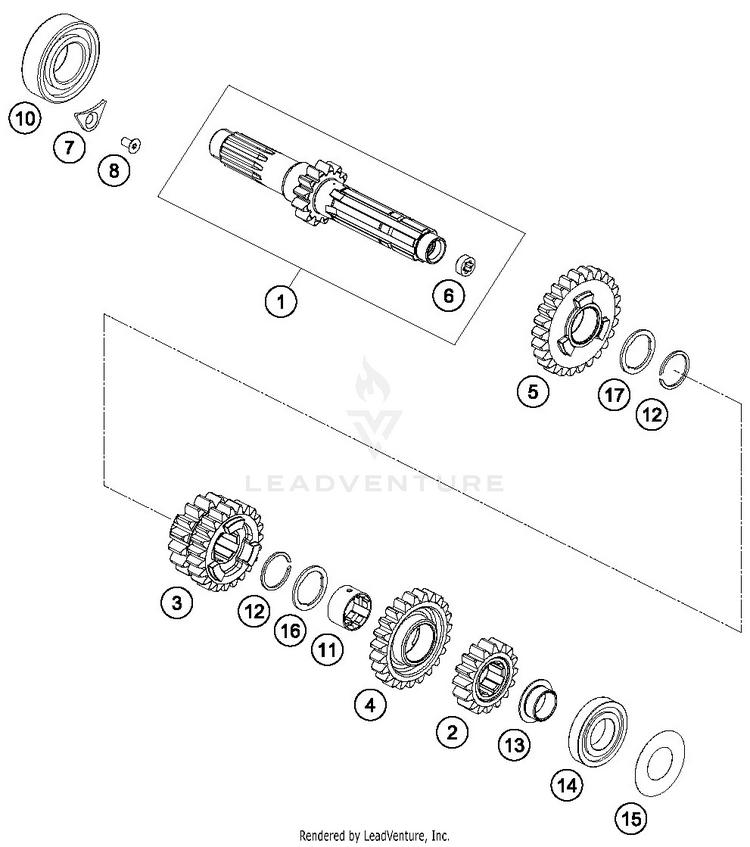 Transmissioni - Main Shaft FE 250 ENGINE - 2019 Schematic