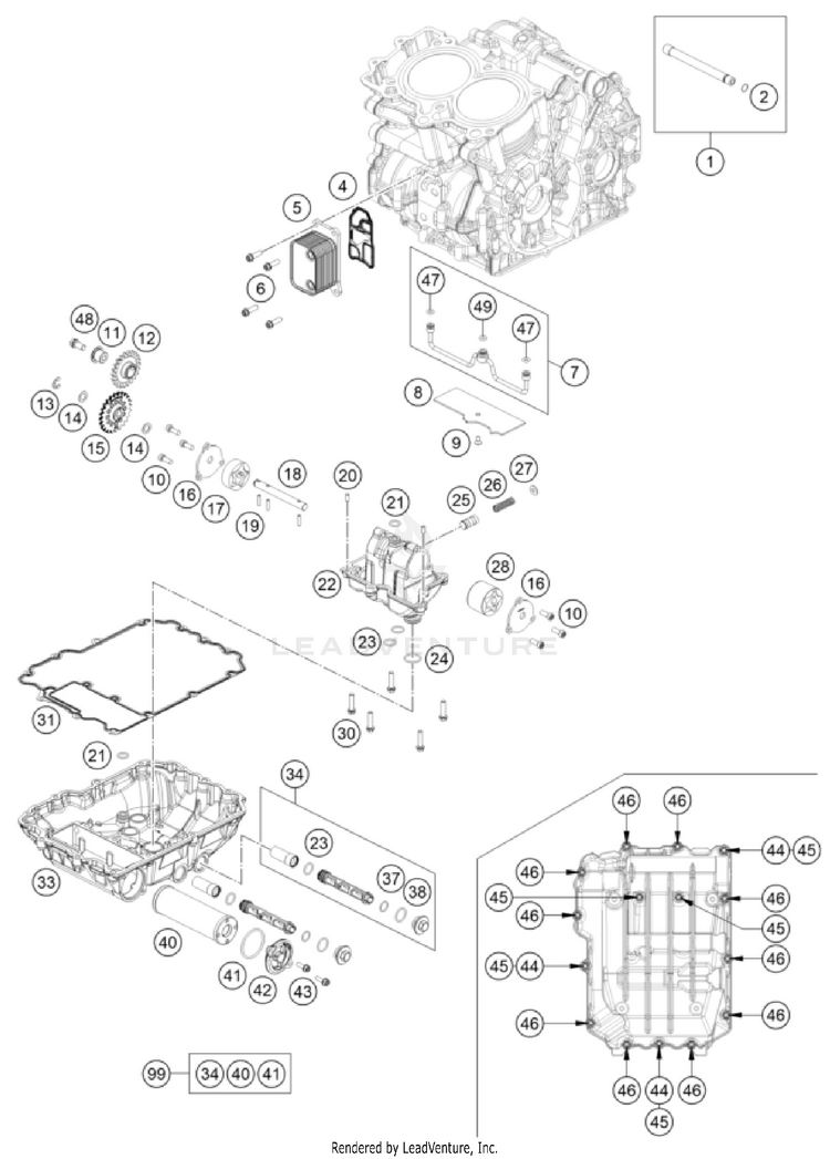 Lubricating System 901 Norden ENGINE - 2024 Schematic