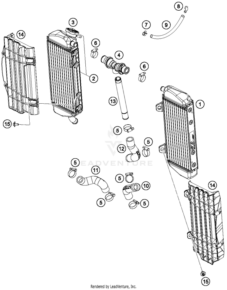 Cooling System FC 450 ENGINE - 2018 Schematic