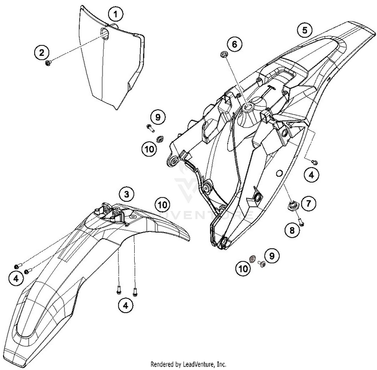 Mask, Fenders TC 85 19/16 CHASSIS - 2019 Schematic