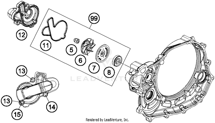 Water Pump FC 450 ENGINE - 2014 Schematic