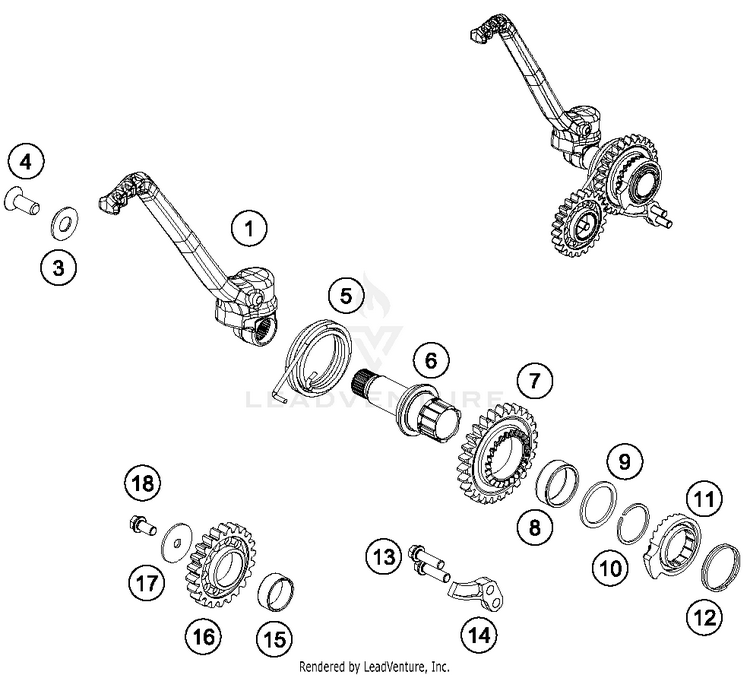 Kick Starter TX 300 ENGINE - 2017 Schematic