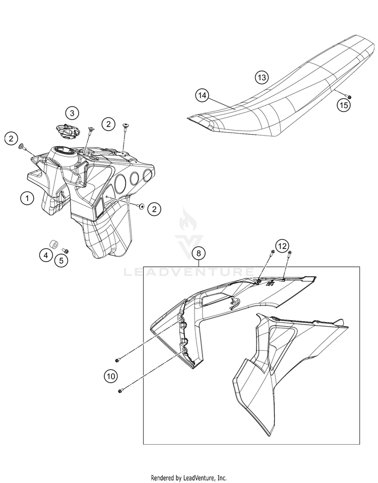 Tank, Seat FE 350s CHASSIS - 2021 Schematic