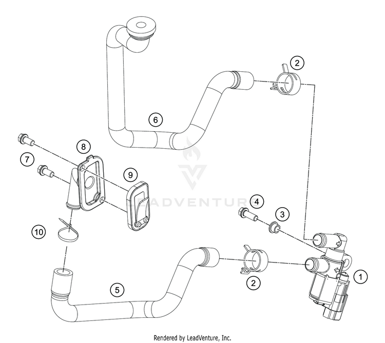 Secondary Air System Sas 701 SUPERMOTO ENGINE - 2020 Schematic