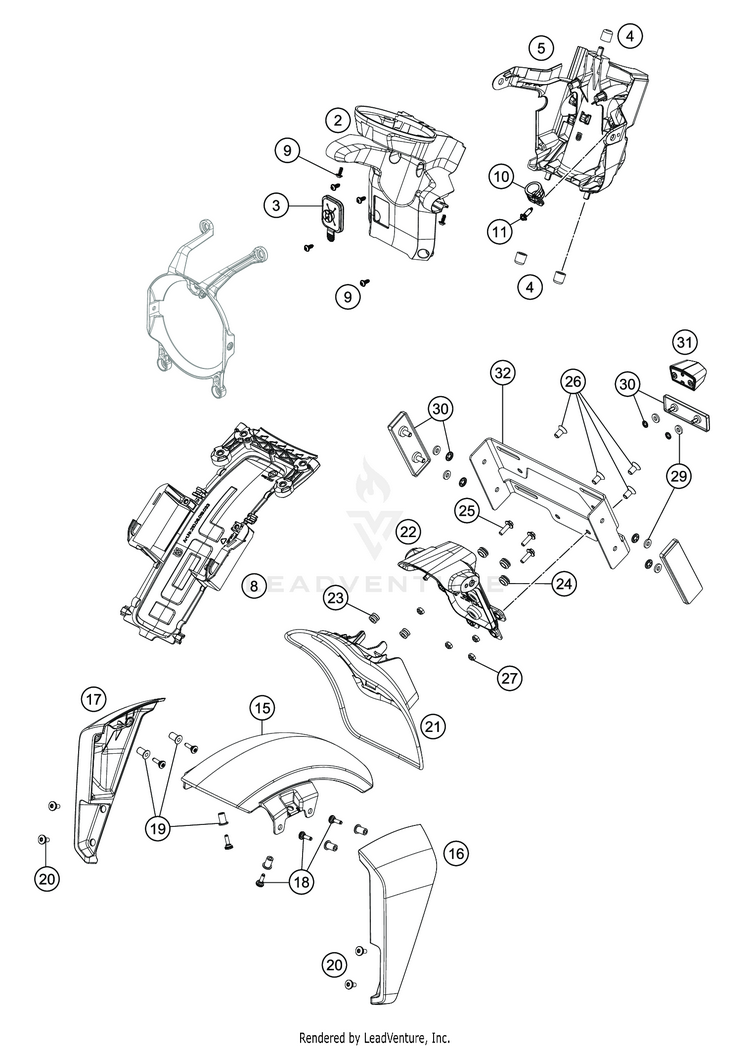 Mask, Fenders VITPILEN 701 CHASSIS - 2020 Schematic