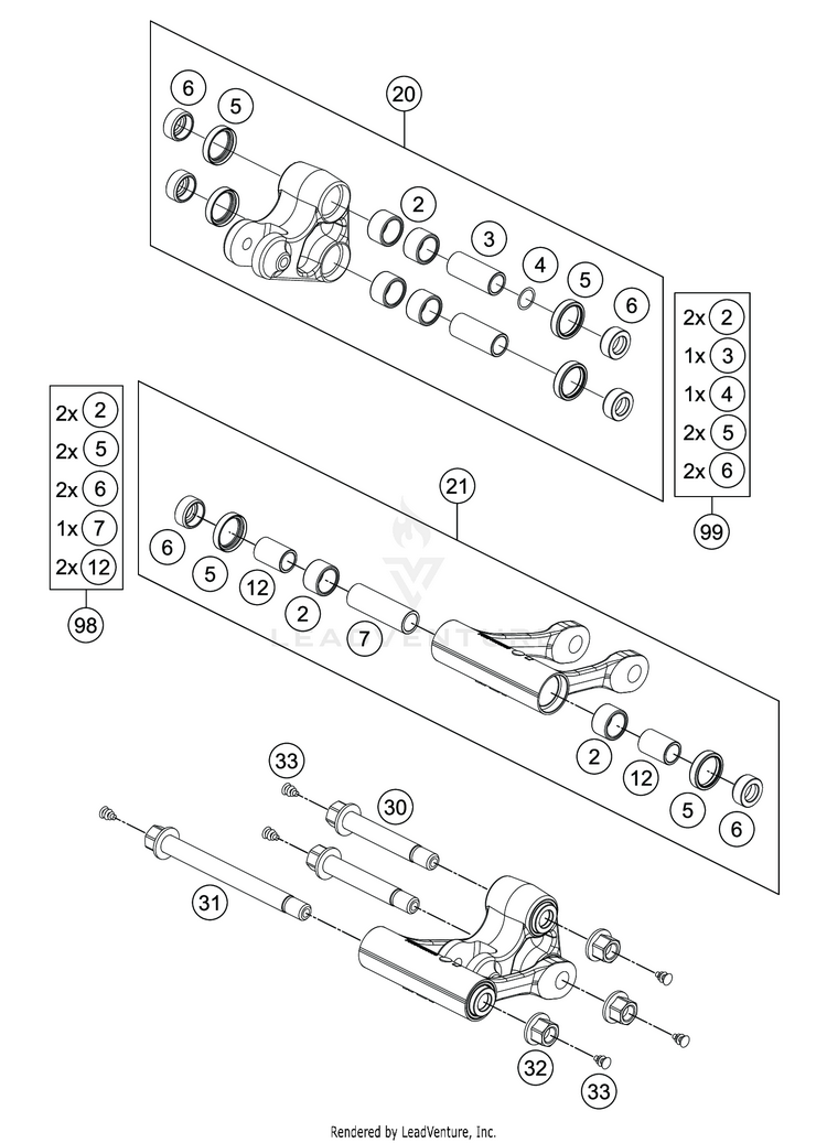 Pro Lever Linking VITPILEN 701 CHASSIS - 2020 Schematic