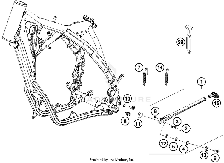 Side- / Center Stand TE 250 CHASSIS - 2015 Schematic