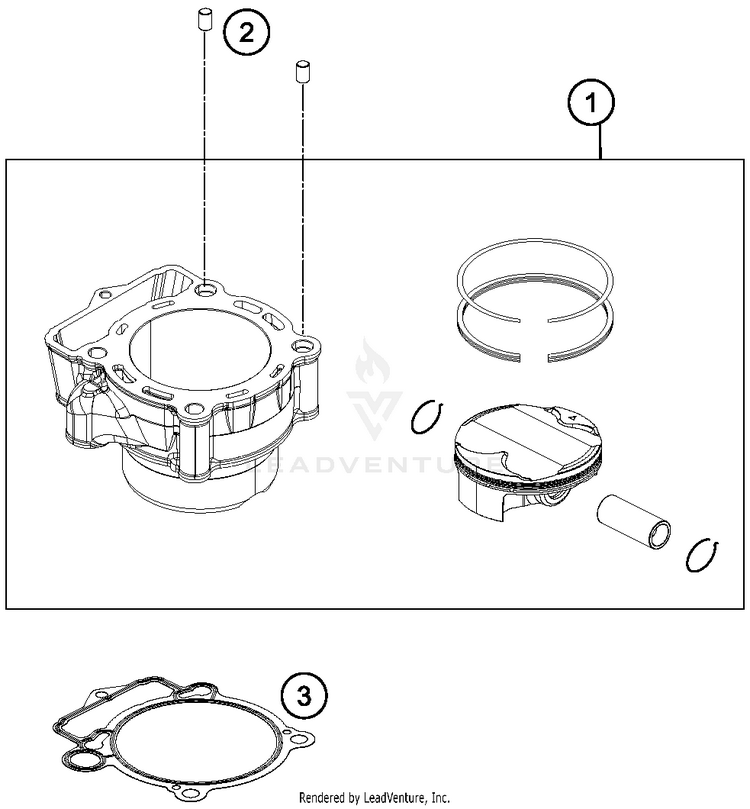 Cylinder FE 350 ENGINE - 2015 Schematic