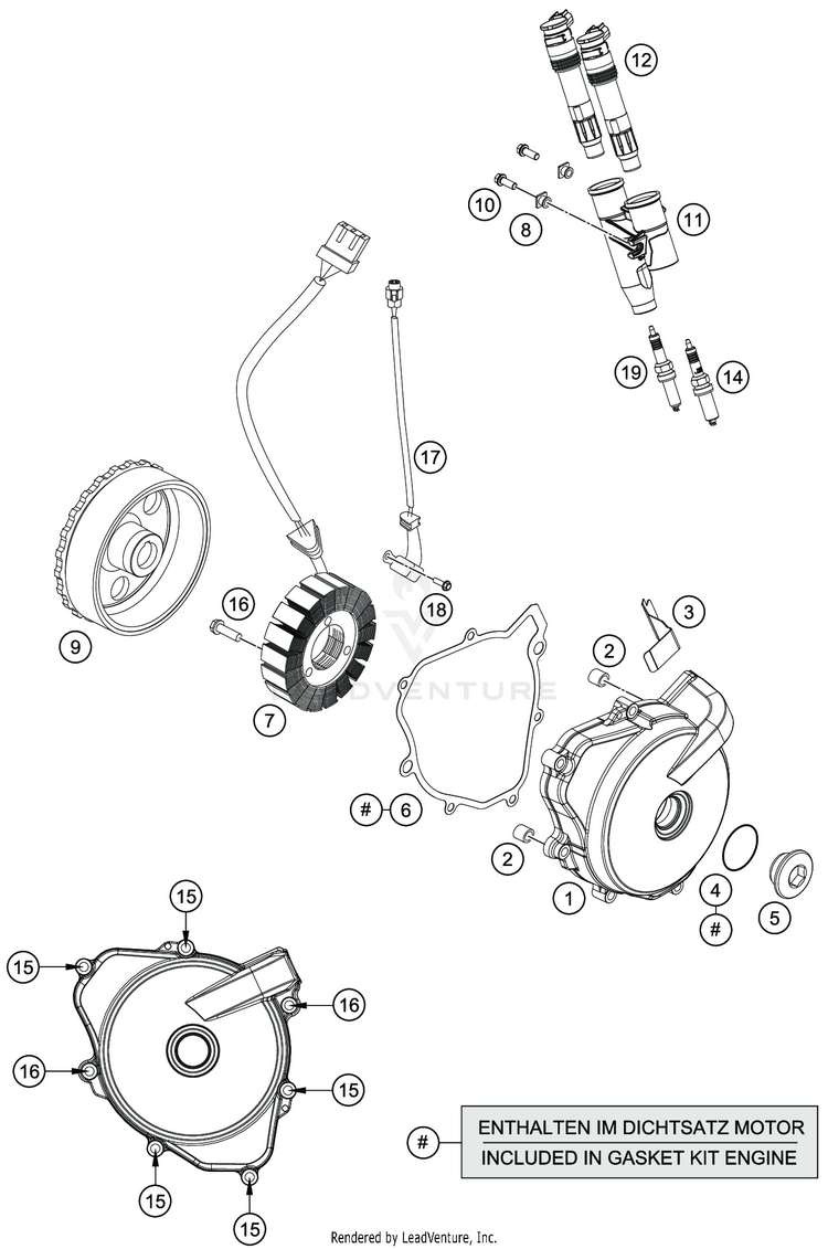Ignition System 701 ENDURO ENGINE - 2019 Schematic