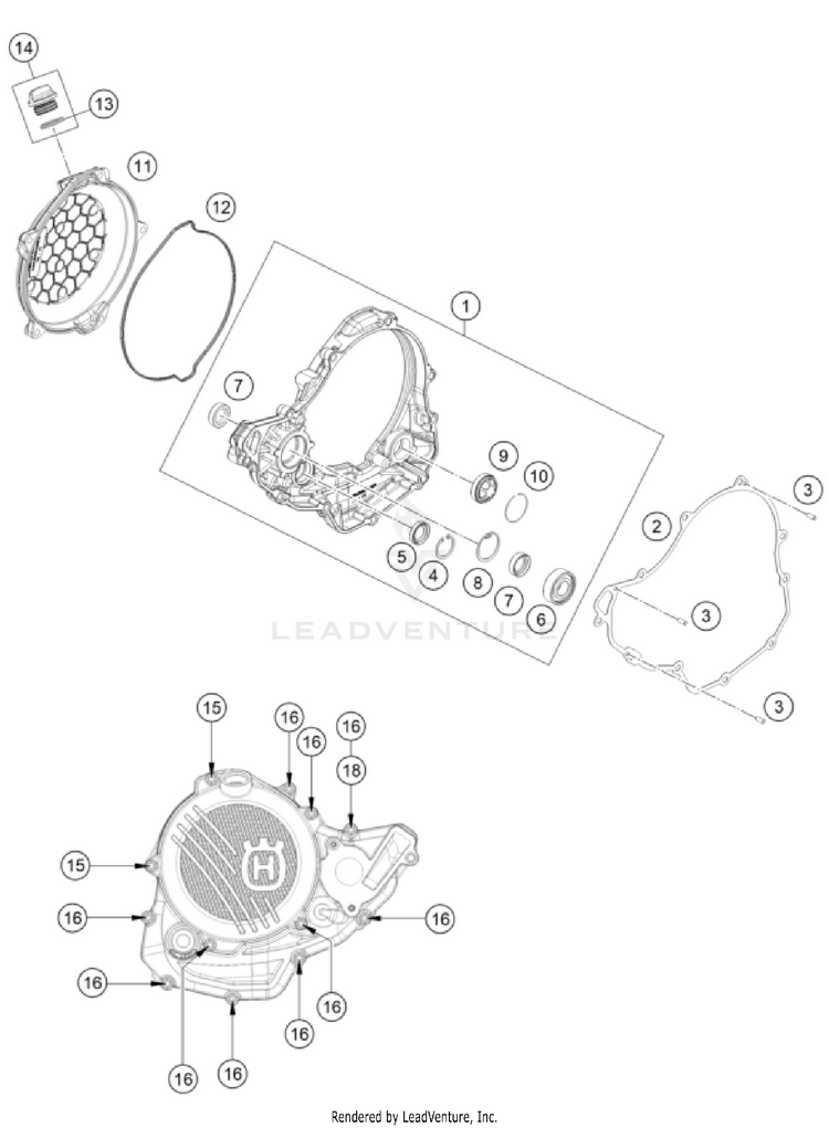 Clutch Cover FX 350 ENGINE - 2024 Schematic