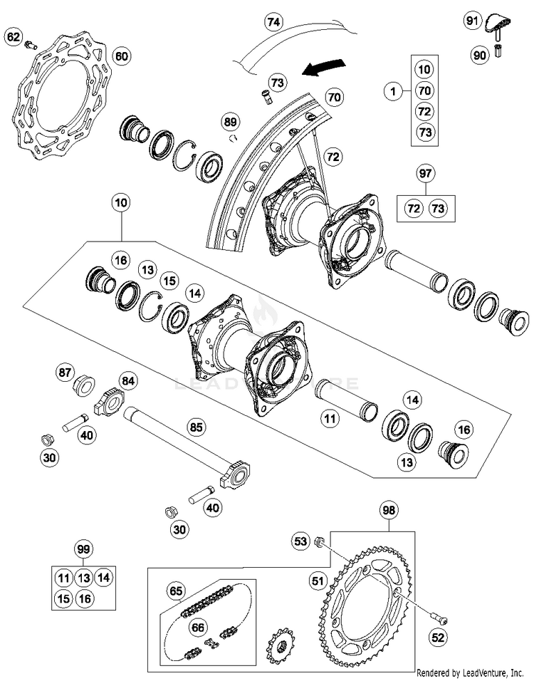 Rear Wheel TC 85 17 14 CHASSIS - 2018 Schematic