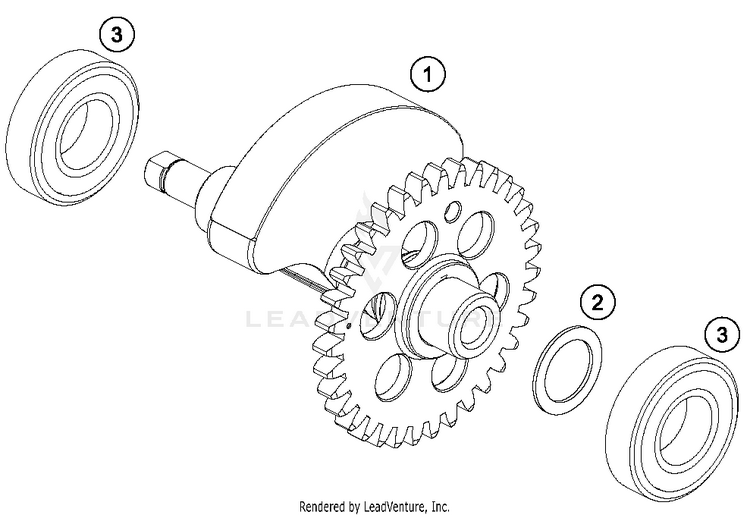 Balancer Shaft 701 ENDURO ENGINE - 2017 Schematic