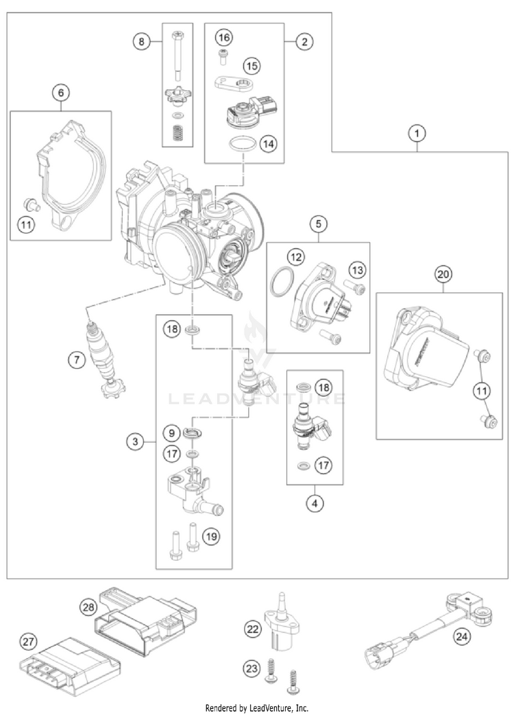 Throttle Body FS 450 ENGINE - 2023 Schematic
