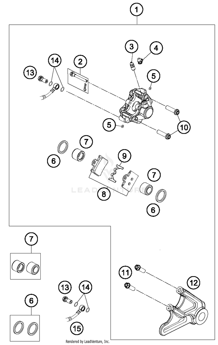 Brake Caliper Rear TC 85 17 14 CHASSIS - 2018 Schematic