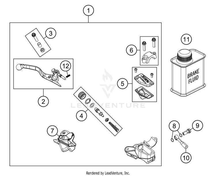 Front Brake Control TC 65 CHASSIS - 2021 Schematic
