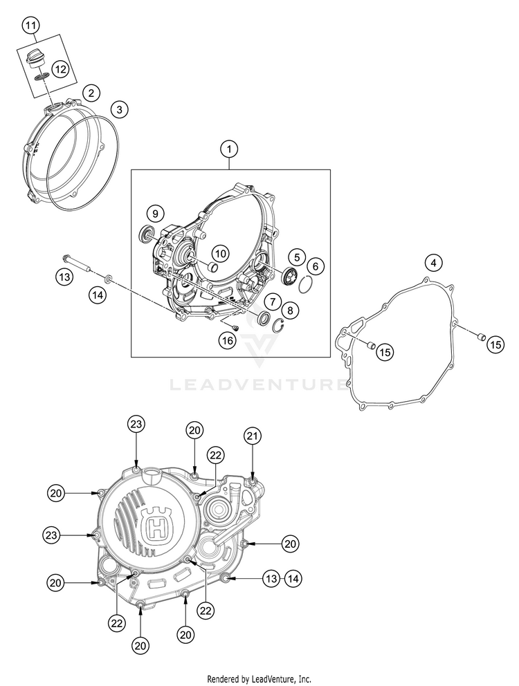 Clutch Cover FE 501s Engine - 2021 Schematic