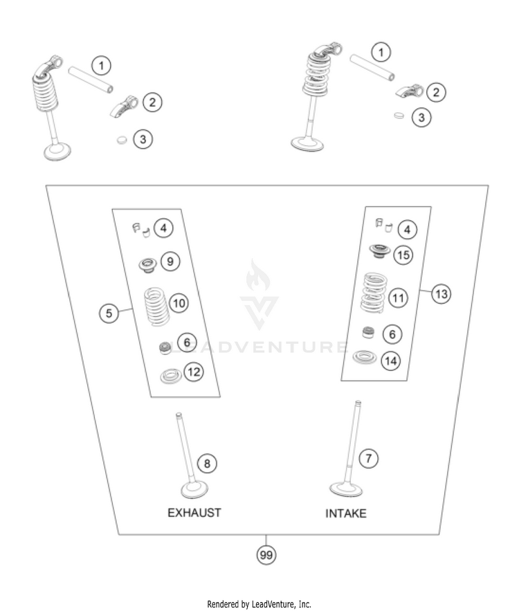 Valve Drive FC 250 Rockstar Ed. Engine - 2022 Schematic