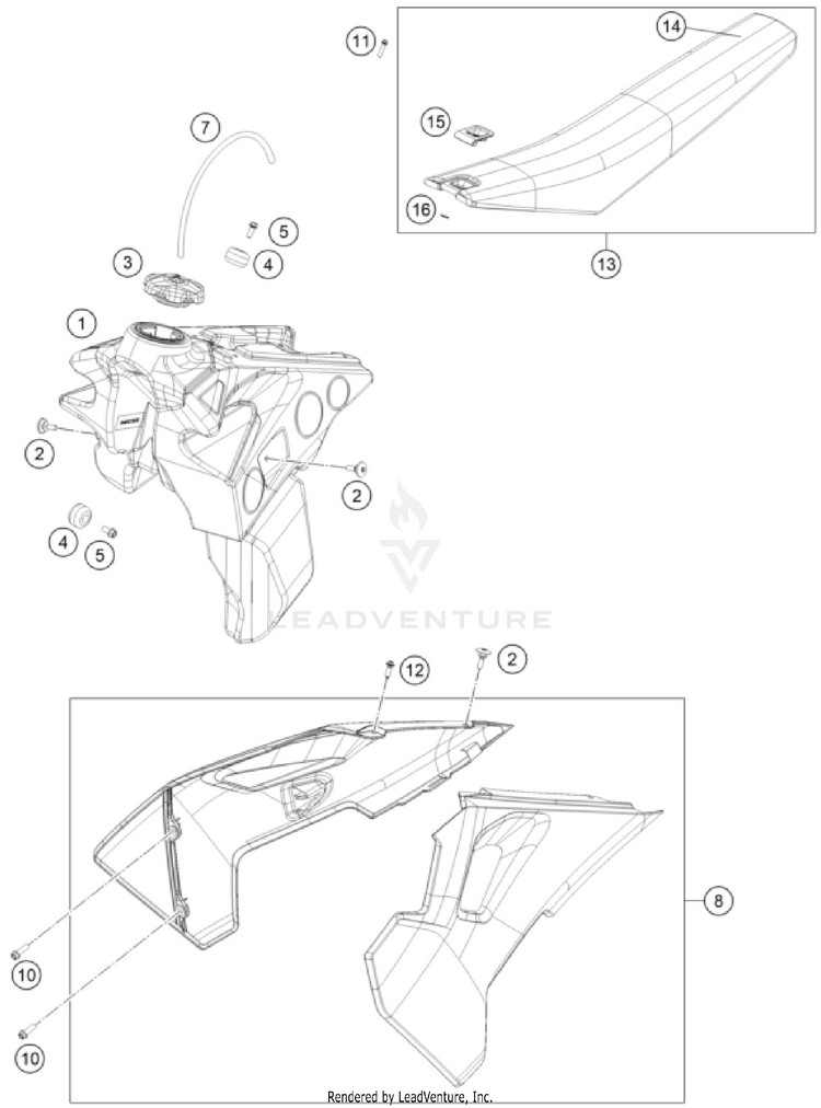 Tank, Seat Schematic