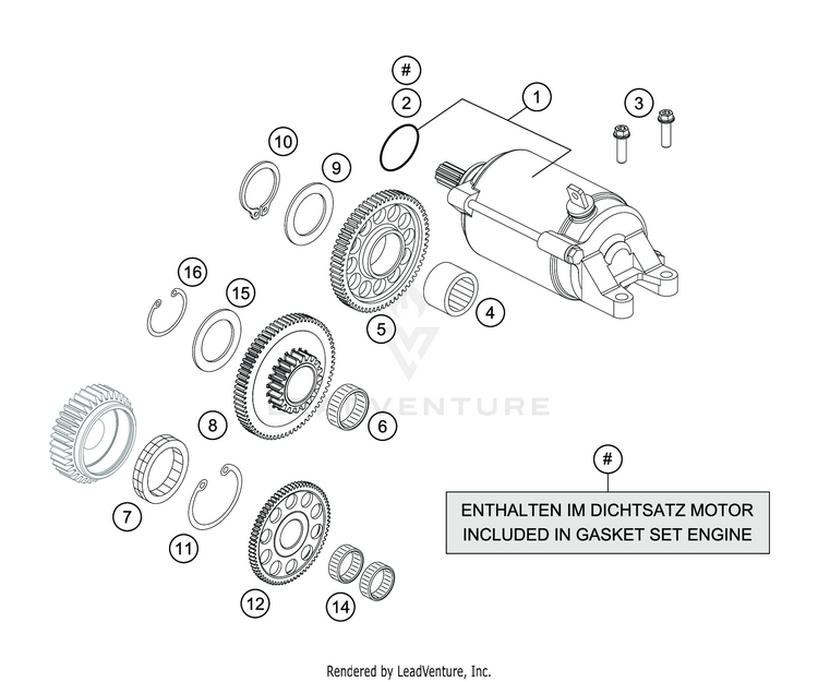 Electric Starter 701 SUPERMOTO ENGINE - 2019 Schematic