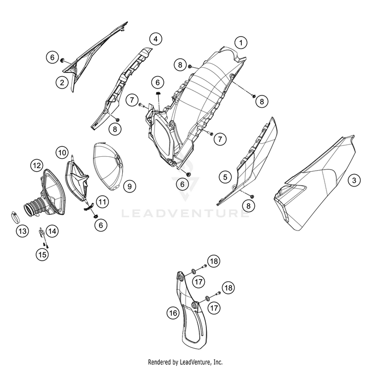 Air Filter FC 450 CHASSIS - 2021 Schematic