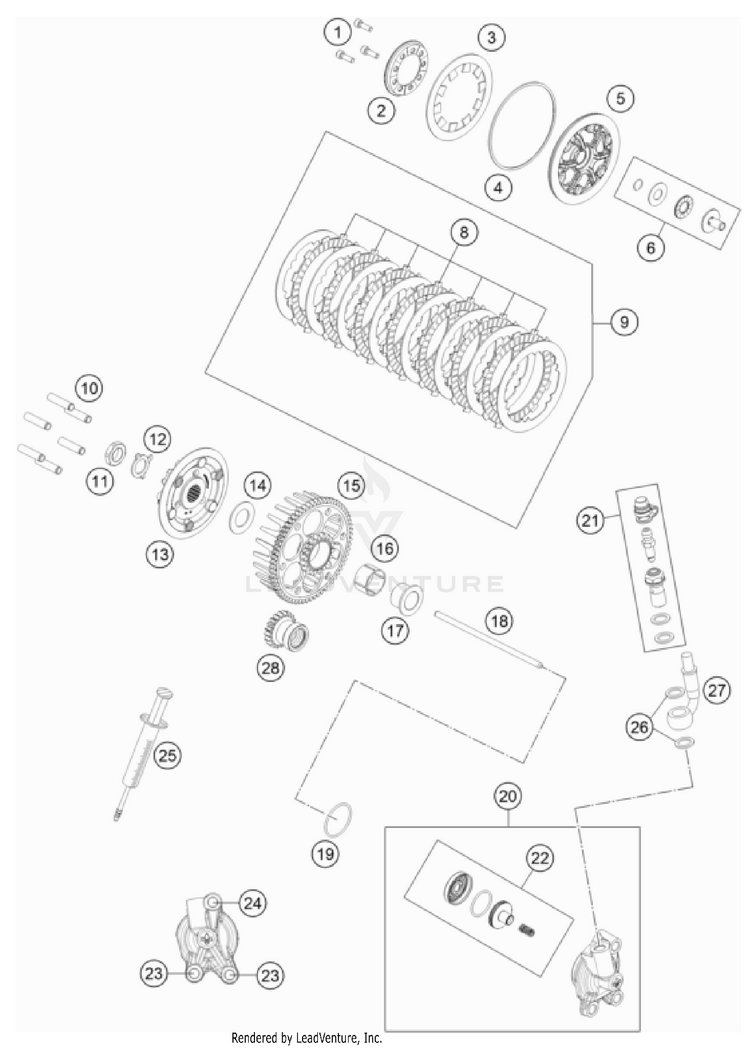 Clutch TC 85 ENGINE - 2024 Schematic