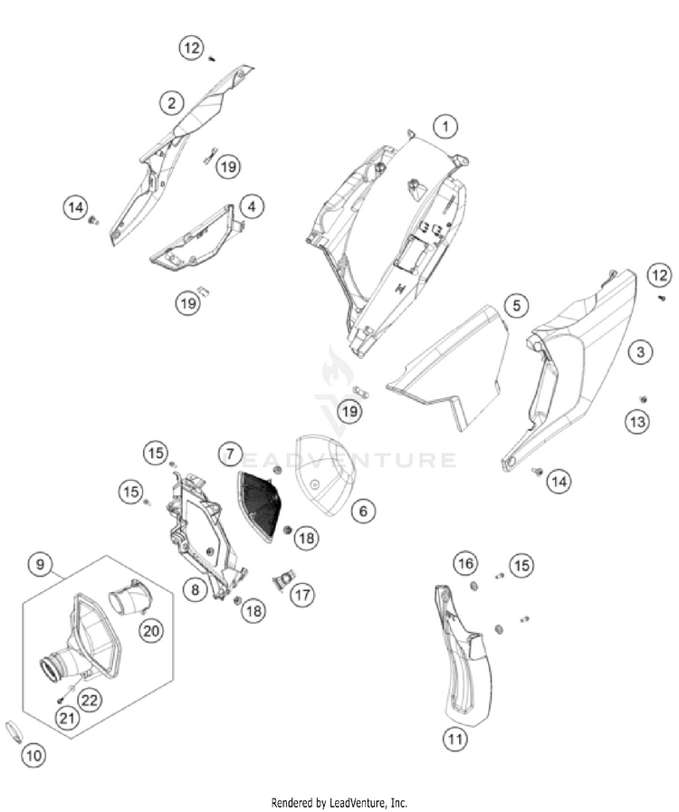 Air Filter FC 350 CHASSIS - 2024 Schematic