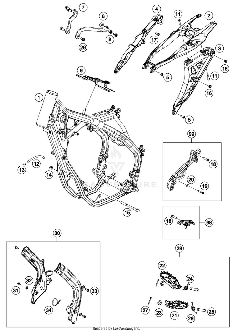 Frame TE 300i CHASSIS - 2019 Schematic