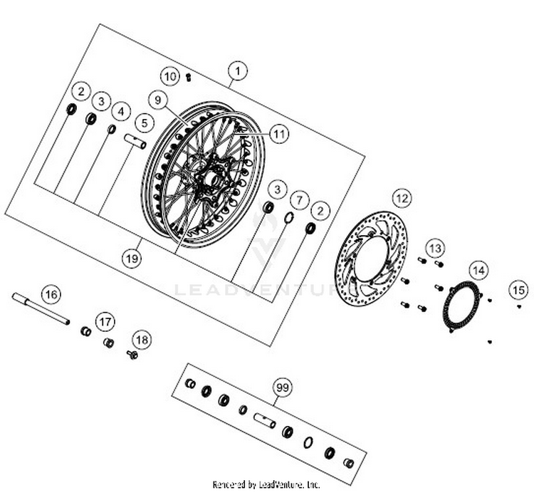 Front Wheel 401 SVARTPILEN CHASSIS - 2018 Schematic