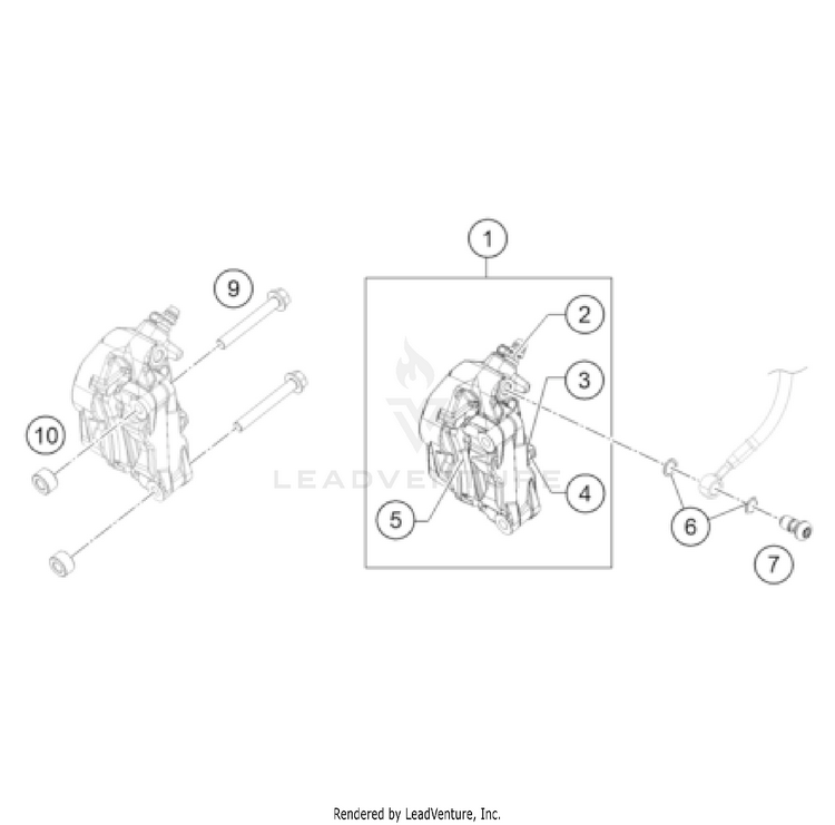 Front Brake Caliper Schematic