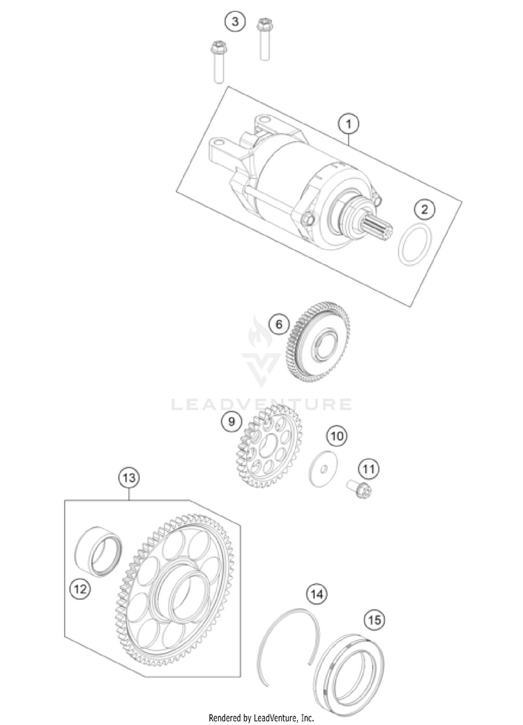 Electric Starter FC 350 ENGINE - 2025 Schematic