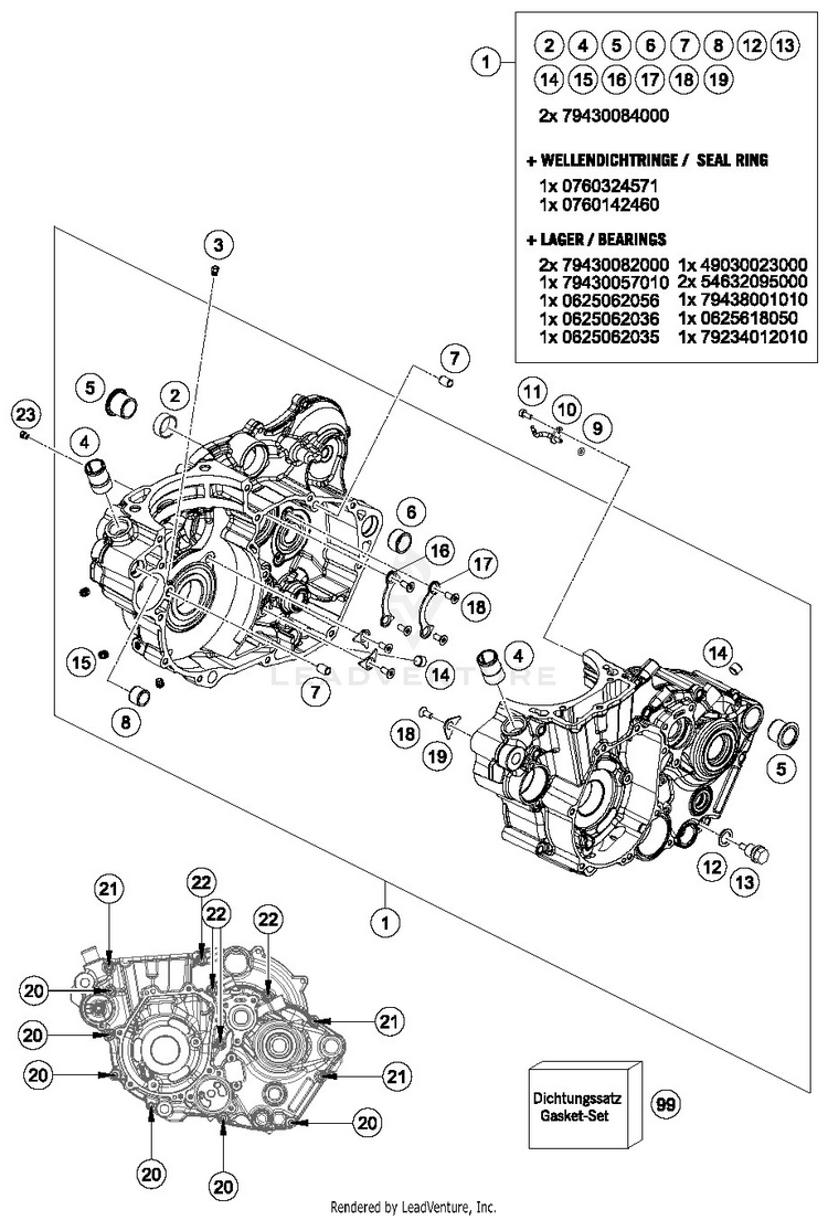 Engine Case FE 450 ENGINE - 2019 Schematic