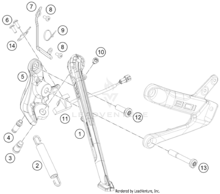 Side / Center Stand VITPILEN 801 - col.2 CHASSIS - 2025 Schematic