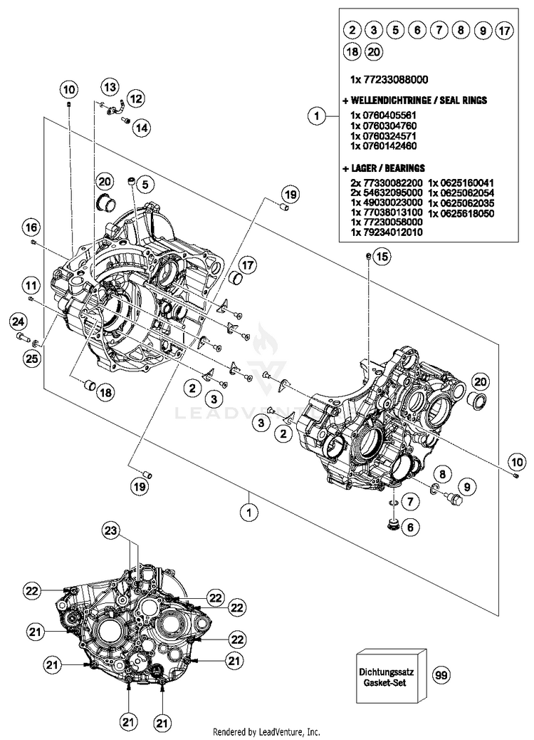 Engine Case FC 250 ENGINE - 2017 Schematic