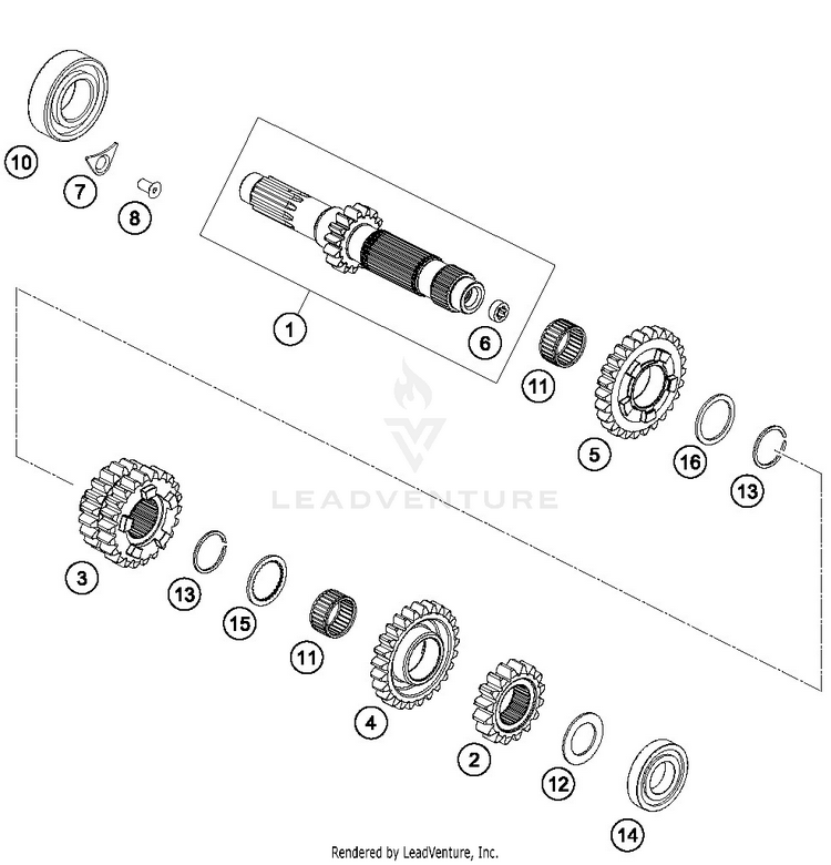Transmissioni - Main Shaft FX 350 ENGINE - 2019 Schematic