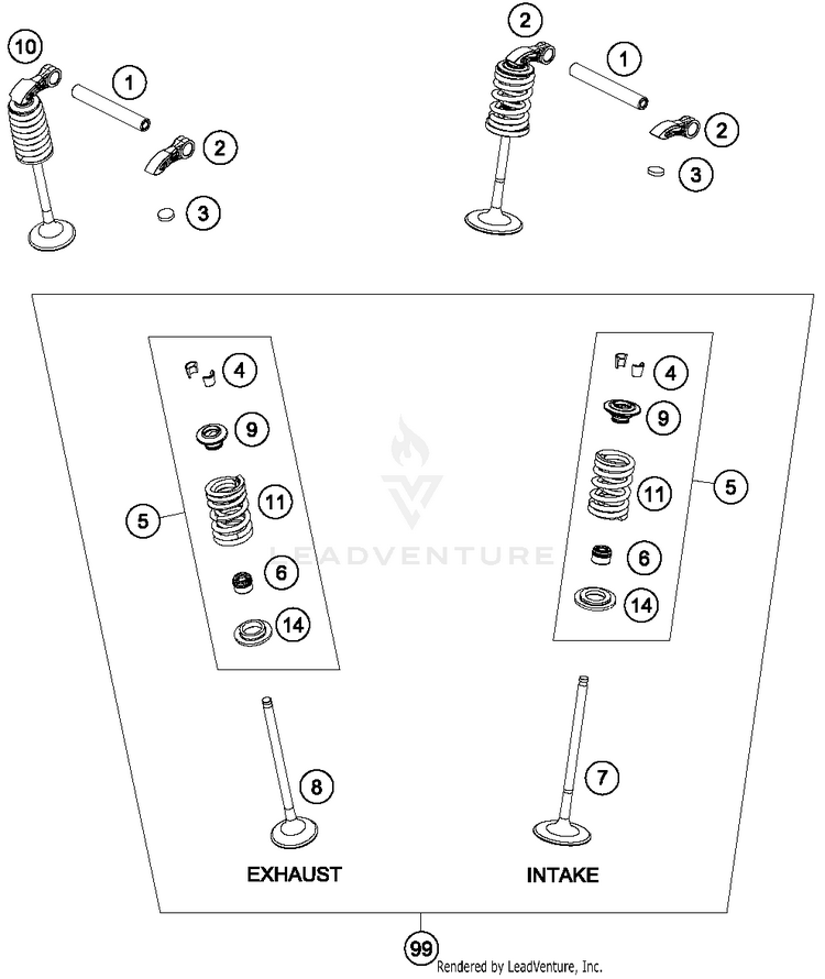 Valve Drive FC 350 ENGINE - 2018 Schematic