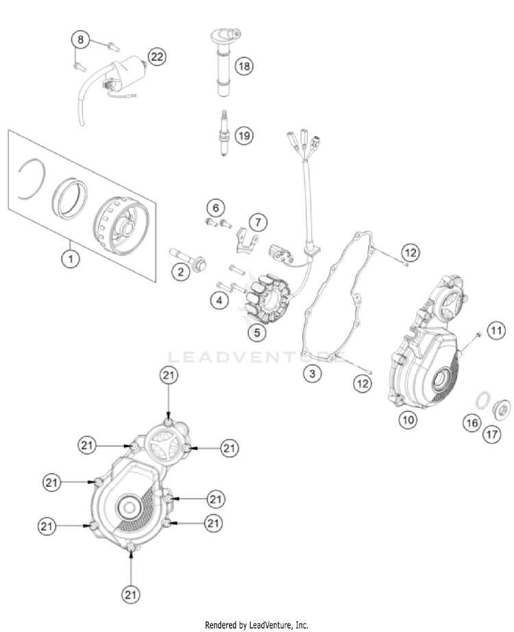Ignition System FC 350 ENGINE - 2025 Schematic