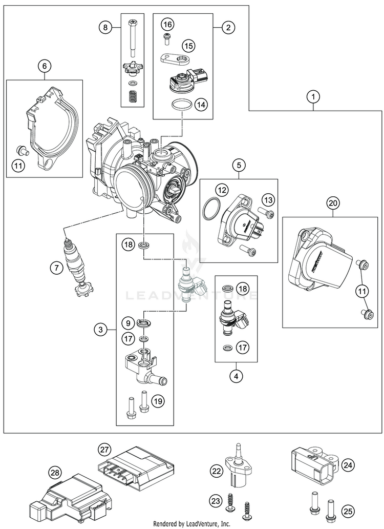 Throttle Body FE 350s ENGINE - 2020 Schematic