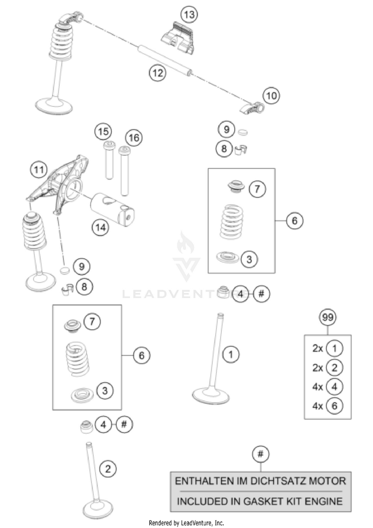 Valve Drive 701 FE/FS US ENGINE - 2023 Schematic
