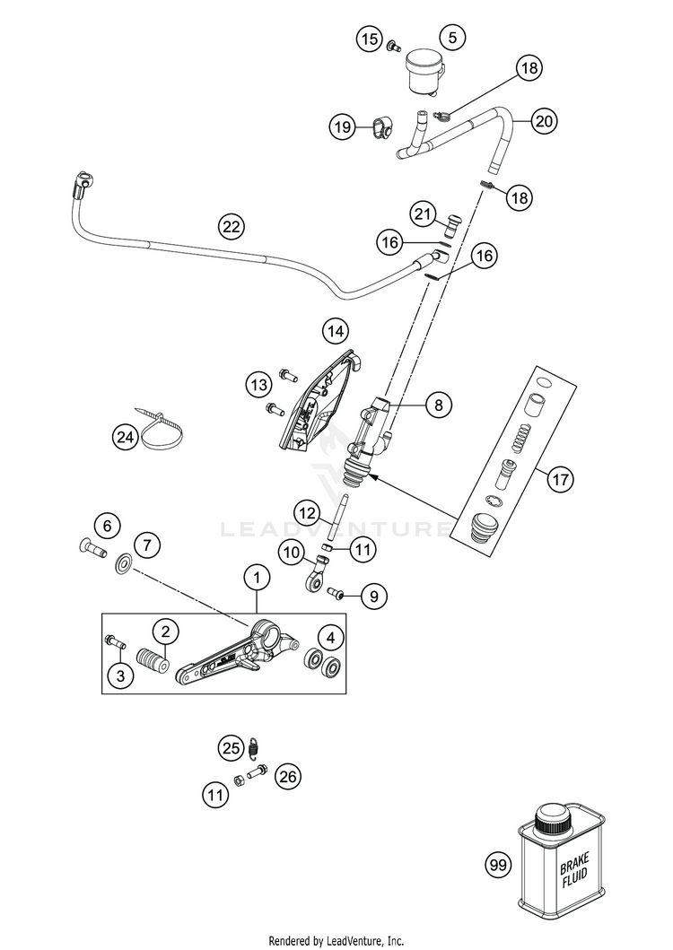 Rear Brake Control VITPILEN 701 CHASSIS - 2020 Schematic