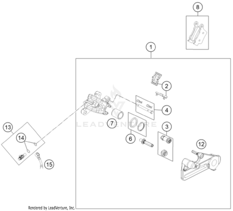 Rear Brake Caliper TC 85 19/16 CHASSIS - 2026 Schematic