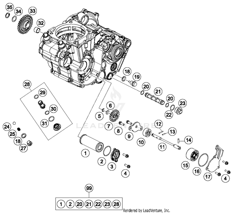 Lubricating System FS 450 ENGINE - 2018 Schematic