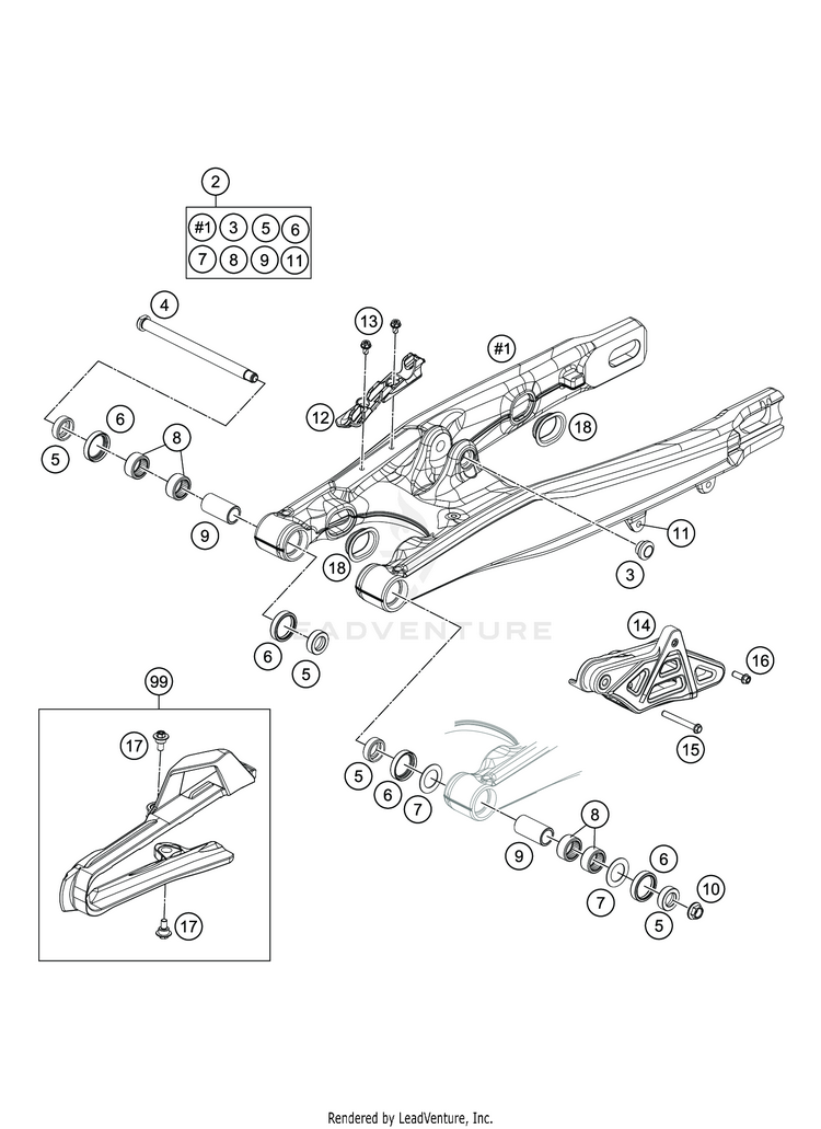 Swing Arm TC 85 17 14 CHASSIS - 2020 Schematic