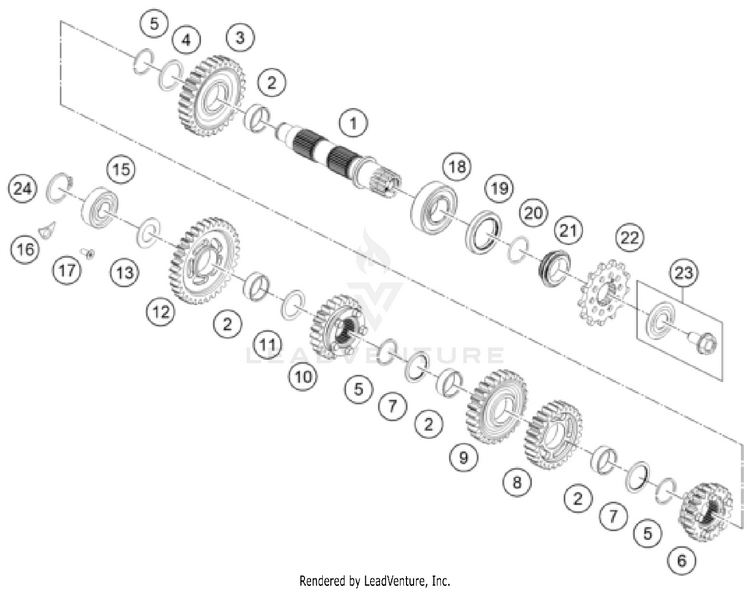 Transmission Ii - Countershaft FX 350 ENGINE - 2023 Schematic