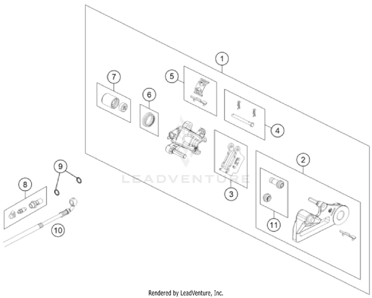 Rear Brake Caliper Schematic