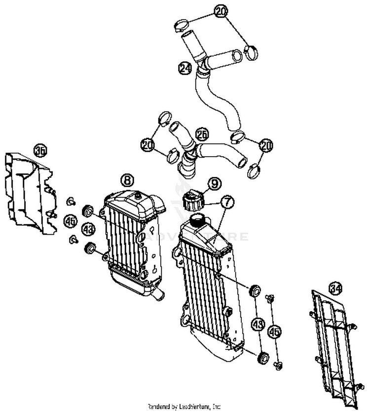 Cooling System TC 85 ENGINE - 2016 Schematic