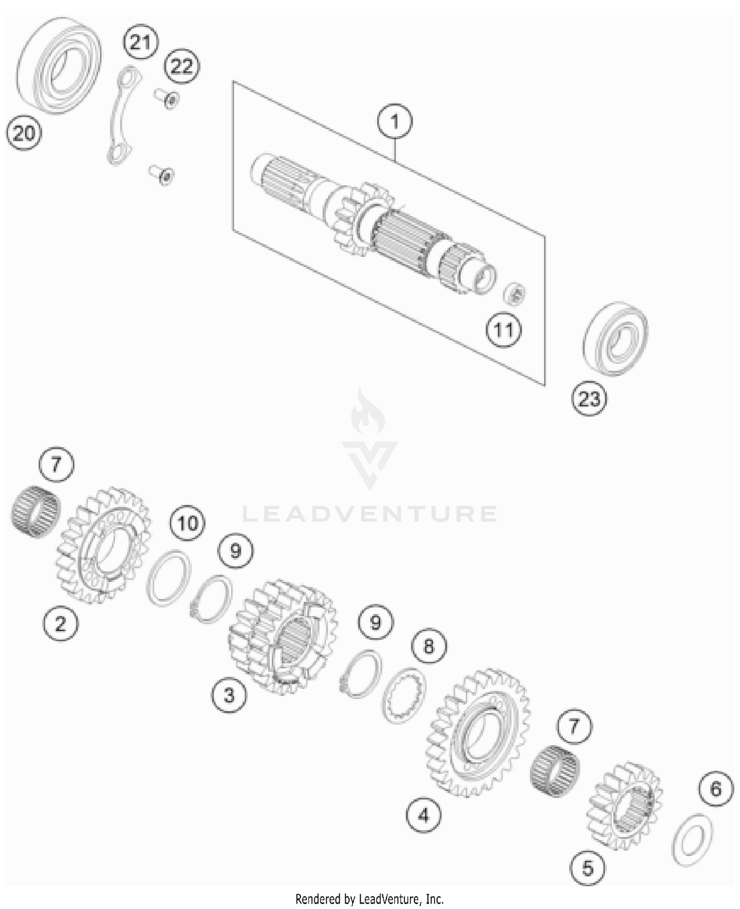TRANSMISSION I - MAIN SHAFT