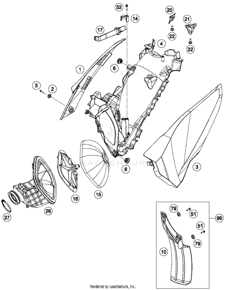 Air Filter FC 450 CHASSIS - 2015 Schematic