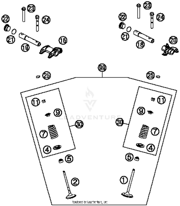 Valve Drive FC 450 ENGINE - 2014 Schematic