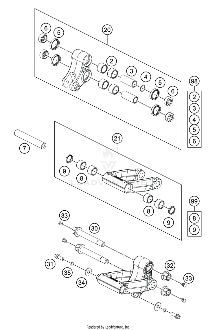 Pro Lever Linking 701 ENDURO CHASSIS - 2019 Schematic